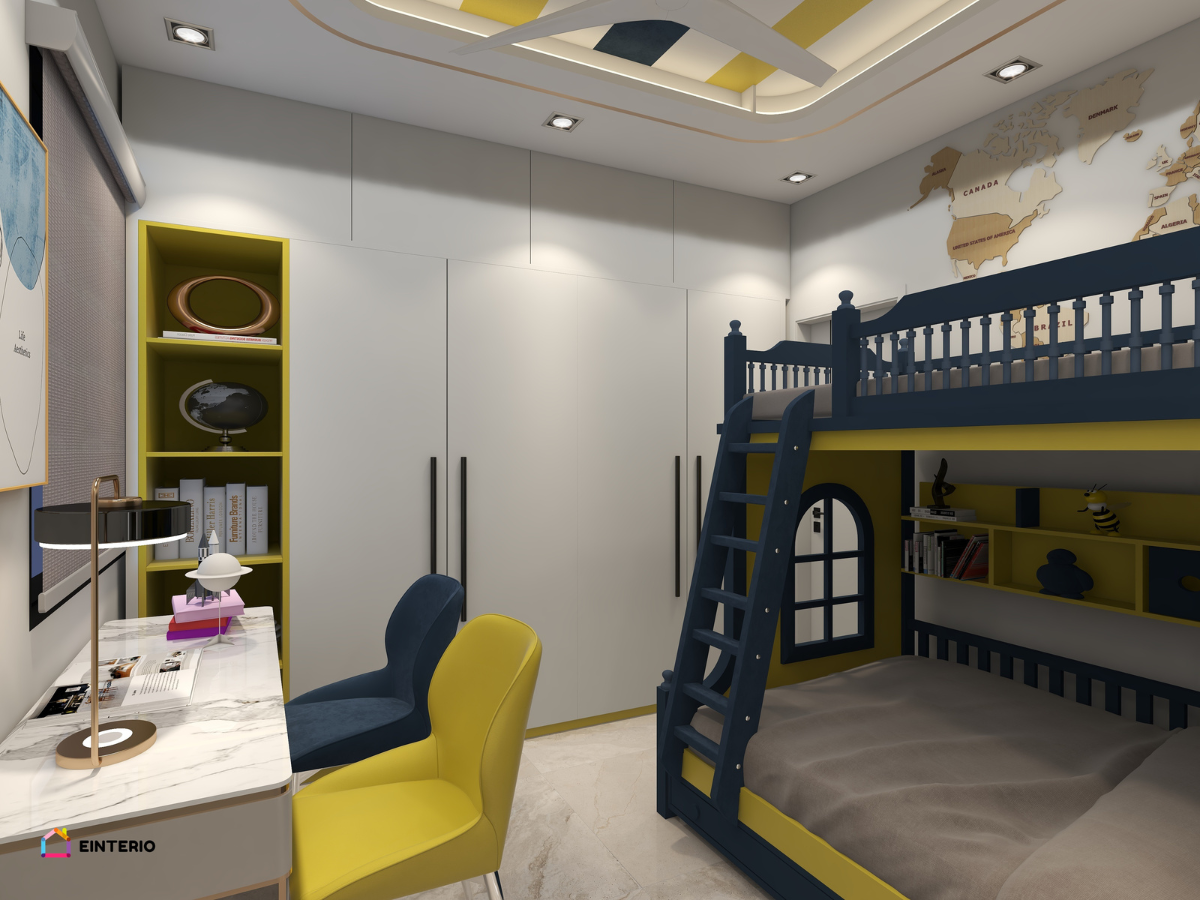 Modern Contemporary 2BHK with a Themed Kids' Room